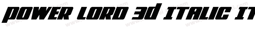 Power Lord 3D Italic Italic字体转换